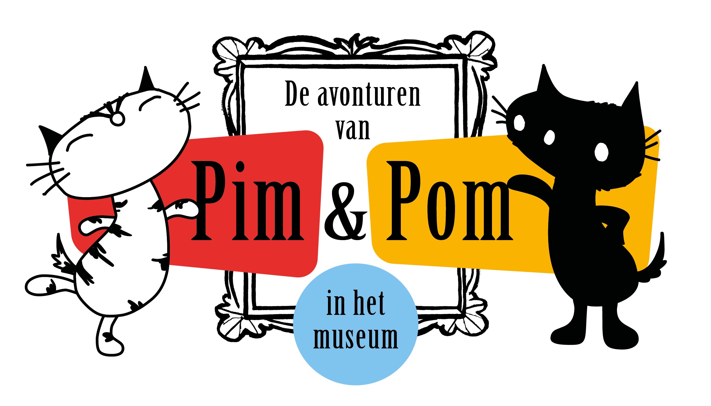 Pim Pom in het museum logo